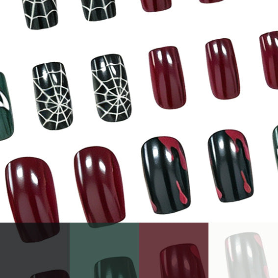 Halloween-Themed Decorative Acrylic Nail Art Extensions Kalsten