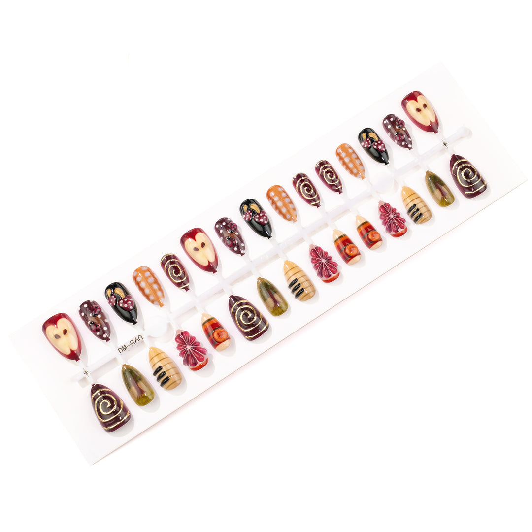 Artistic Hand-Painted Press-On Nail Set Kalsten