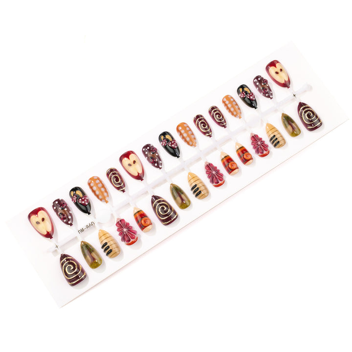 Artistic Hand-Painted Press-On Nail Set Kalsten