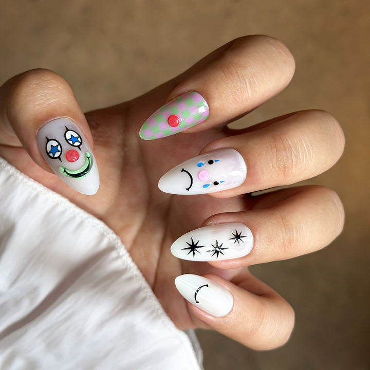 Playful Press-On Nail Art Set Kalsten