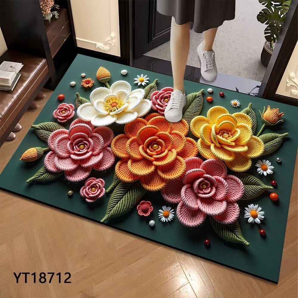 Floral Design Entrance Mat