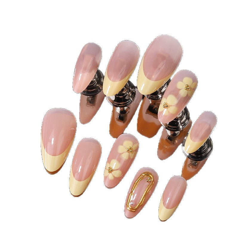 Elegant Floral Press-On Nail Set Kalsten