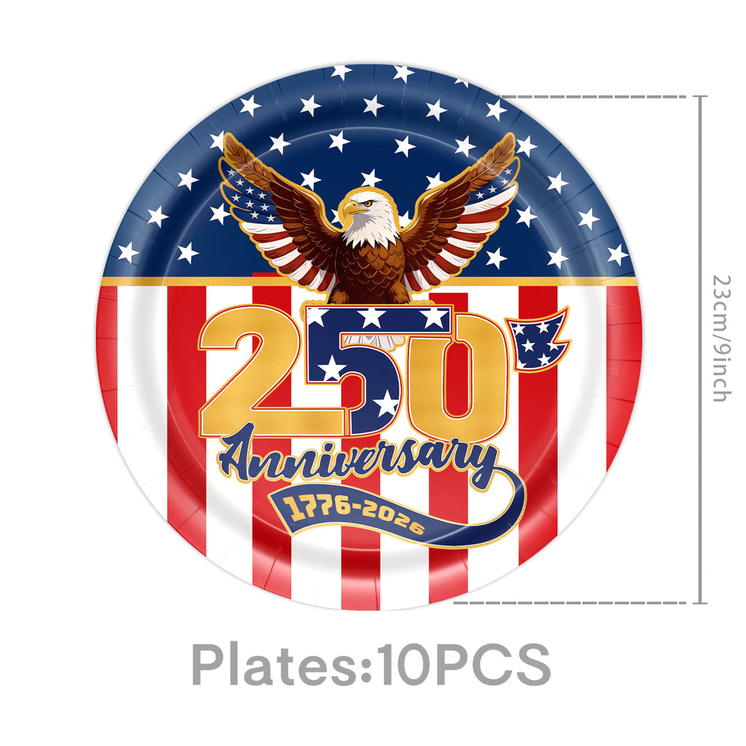 Unisex decorative paper napkins set anniversary motif USA square disposable Kalsten