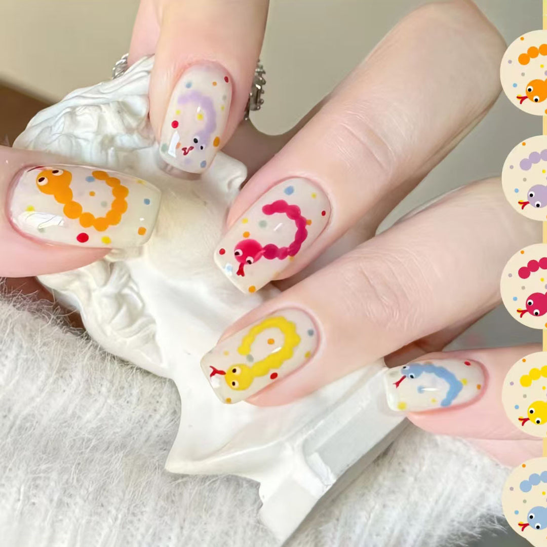 Whimsical Caterpillar-Themed Nail Art Kit
