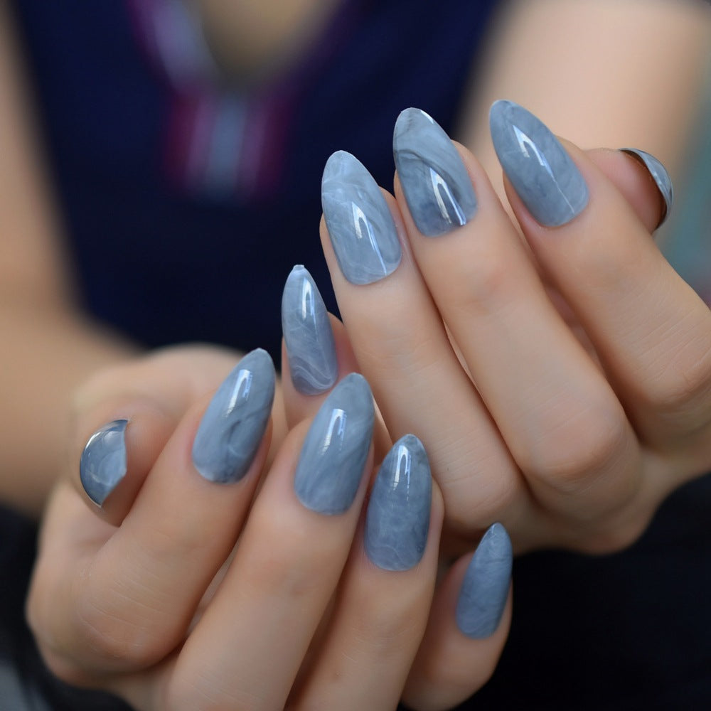 Elegant Marble Effect Press-On Nail Tips Kalsten