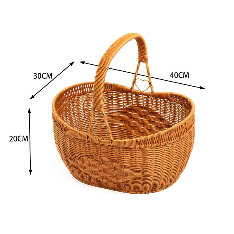 Woven Rattan Utility Basket Kalsten