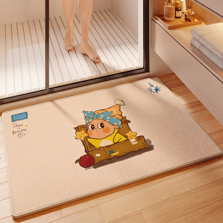 Fun Cartoon Themed Bath Mat Kalsten