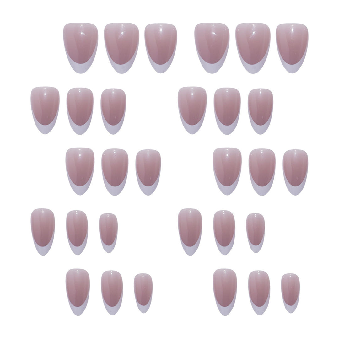 Elegant French Tip Press-On Nails 1790732149