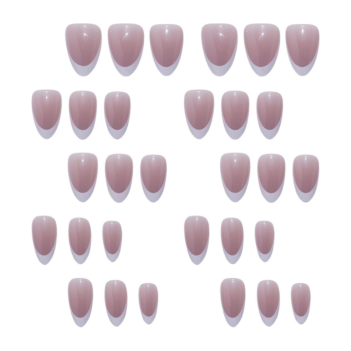Elegant French Tip Press-On Nails 1790732149