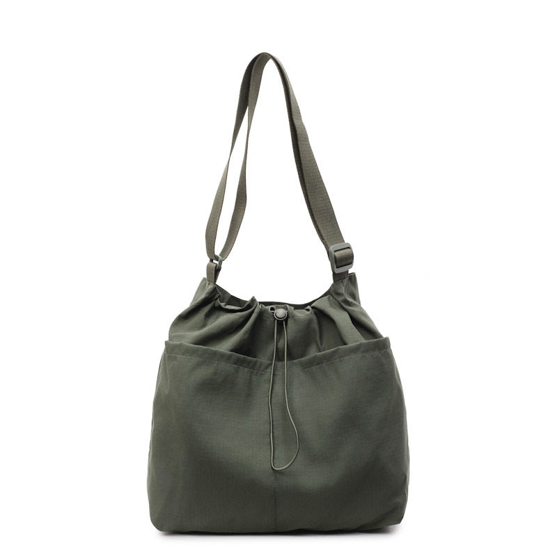 Drawstring Closure Utility Shoulder Bag