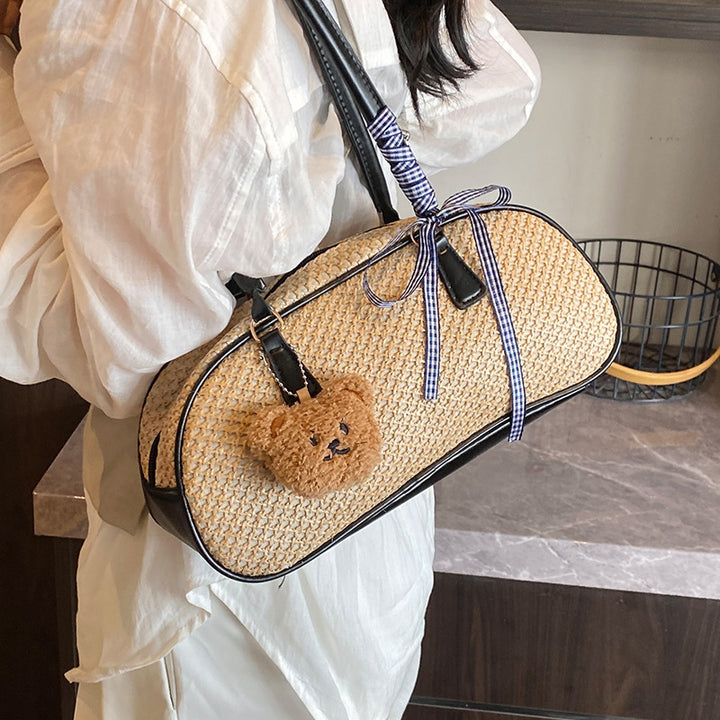 Cute Woven Straw Shoulder Bag