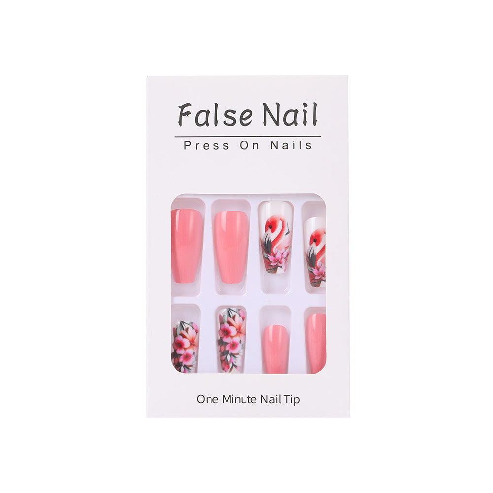 Nail Art Set with colorful flamingo and flower patterns Kalsten