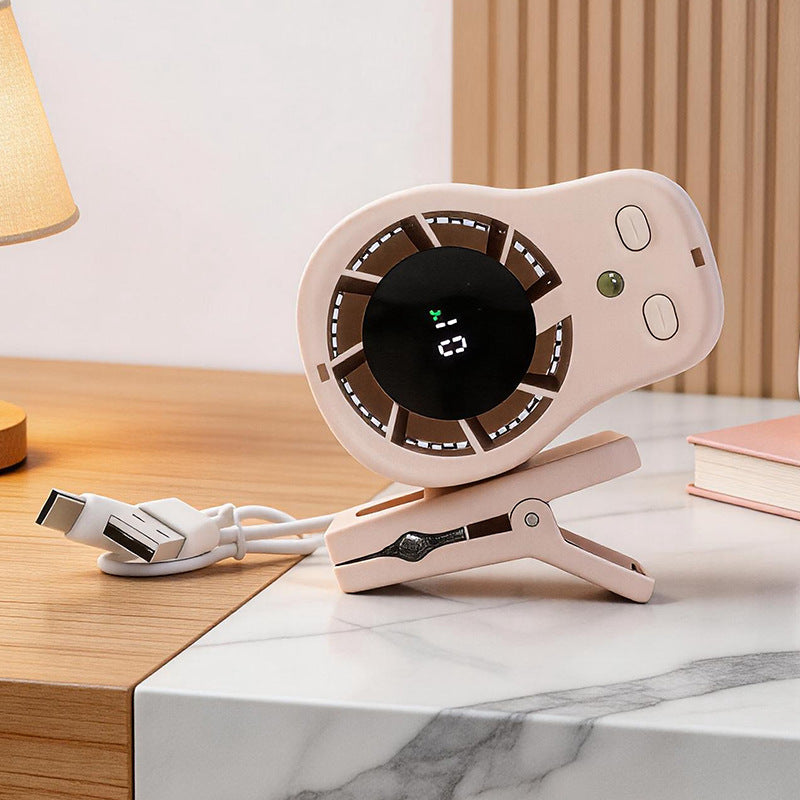 Women's Portable Clip Fan with LED Display Kalsten