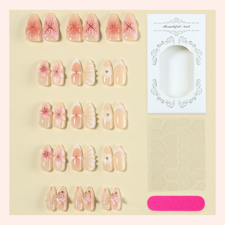 Decorative Floral Press-On Nail Art Set kalsten 1788495790