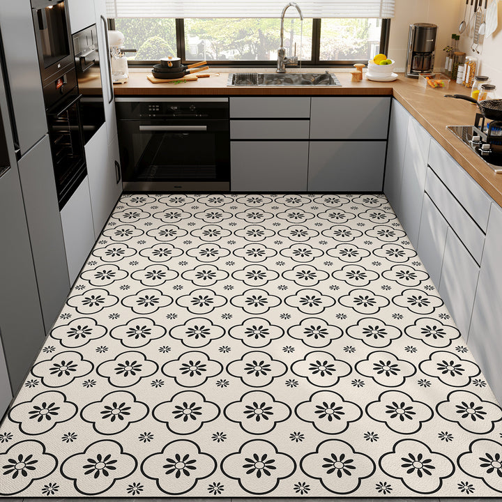 Floral Pattern Kitchen Mat