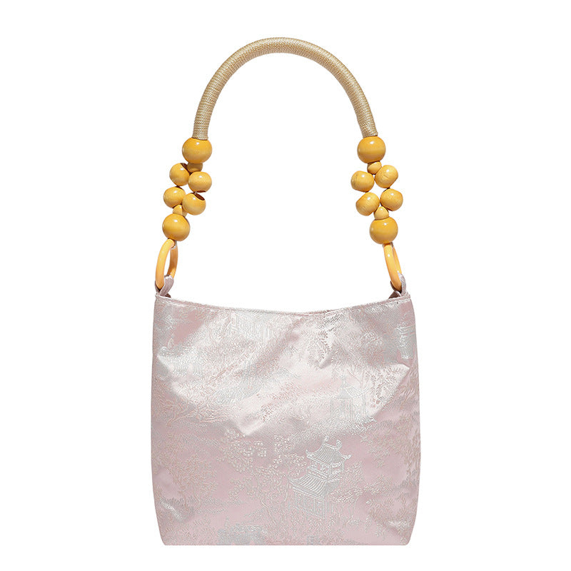 Elegant Bamboo Handle Handbag