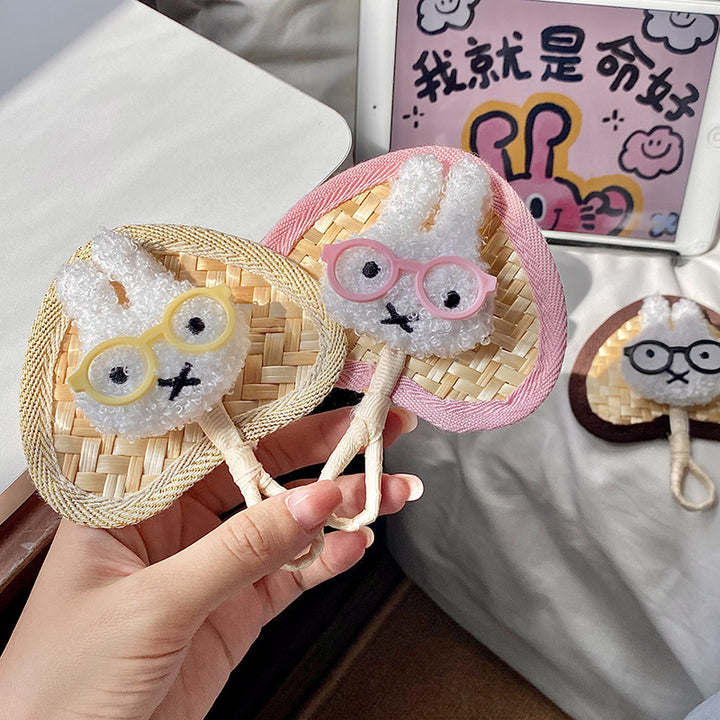 Handcrafted fan with cute rabbit motif Kalsten