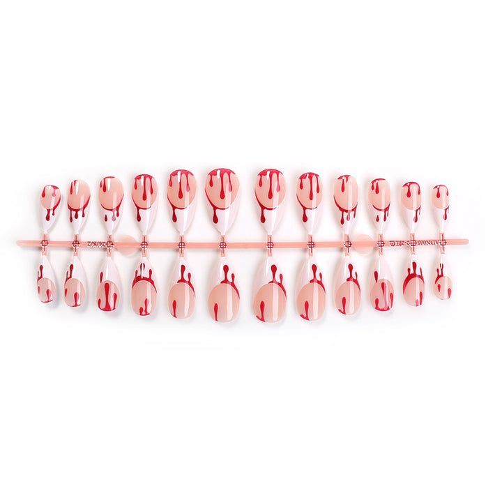 Artistic Blood Drip Themed Press-On Nails kalsten