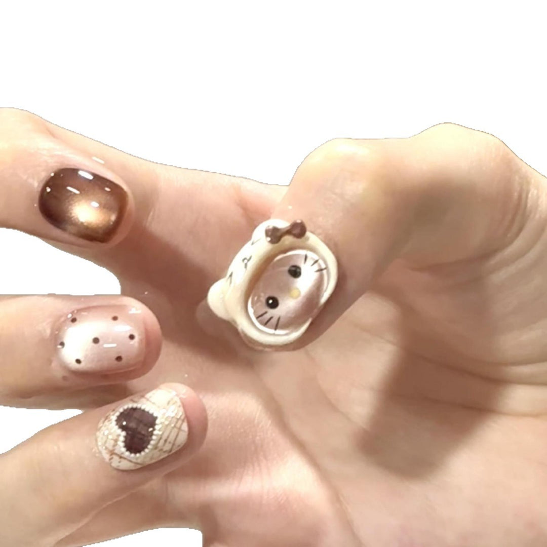 Artifical nails with Playful Animal Design Kalsten