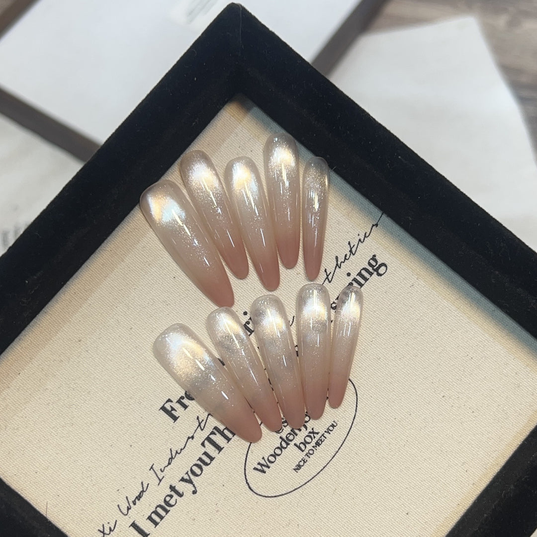 Stiletto Press-On Nail Set with Glitter Finish Kalsten