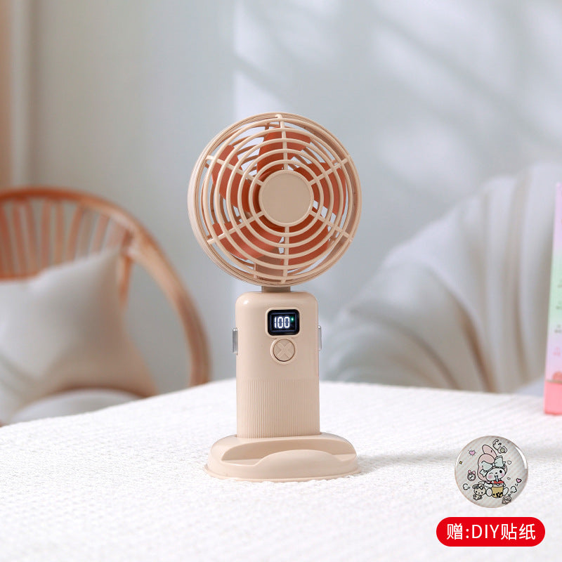 Women portable mini fan with digital speed display Kalsten