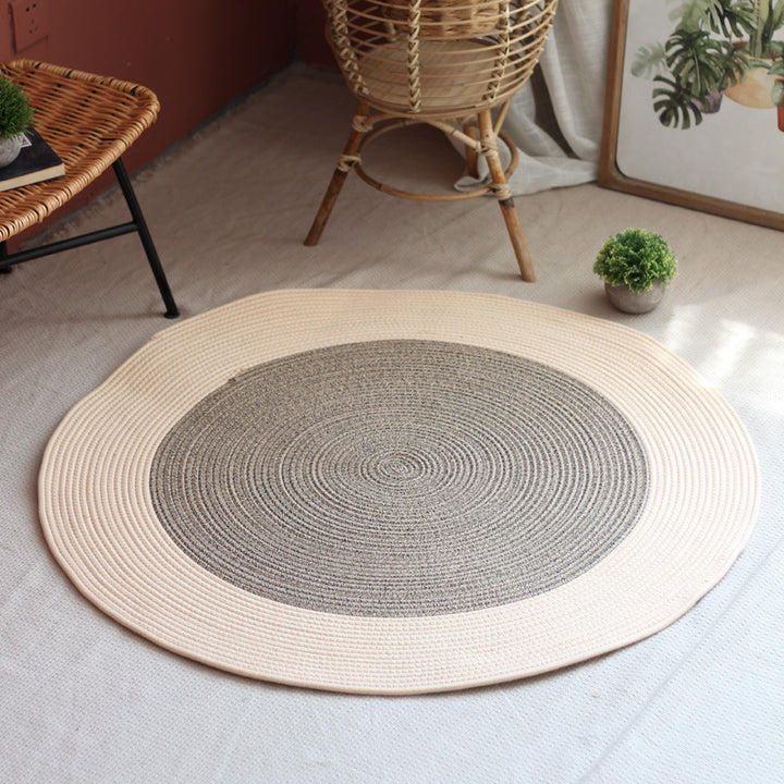 Round woven rug Kalsten