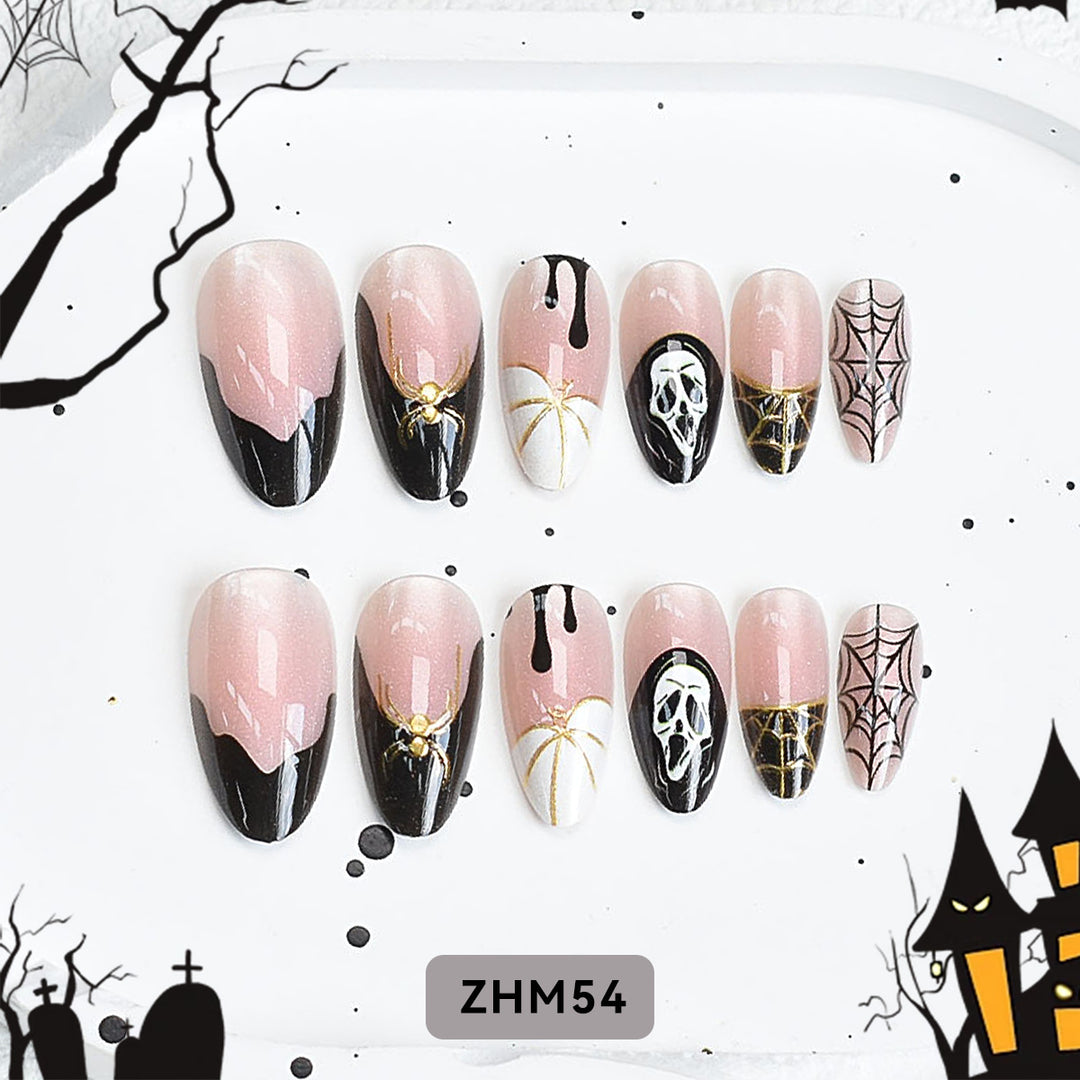 Halloween-Themed Artistic Press-On Nail Set Kalsten