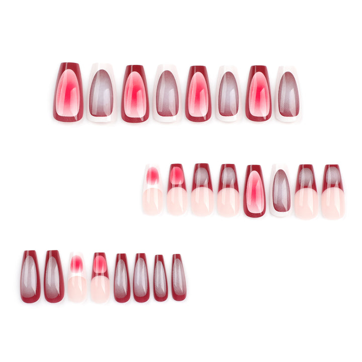 Artificial nail art with modern gradient and decorative accents Kalsten
