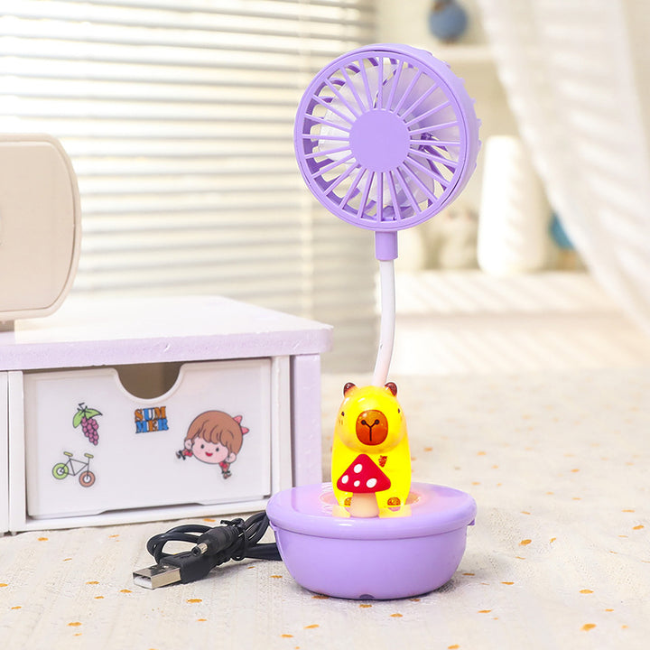 Women Portable Hand Fan with LED Panda Design Kalsten