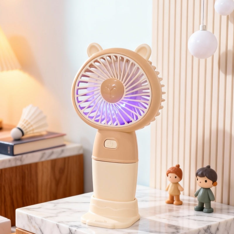 Women Portable Hand Fan in Cute Bear Design Kalsten