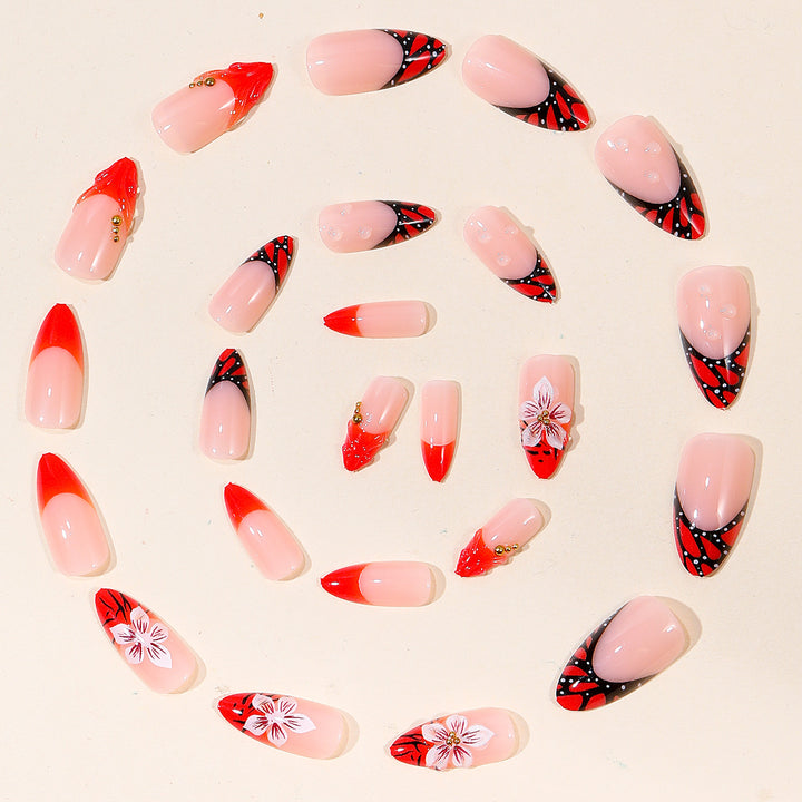 Artistic Floral Flame Nail Art Set Kalsten