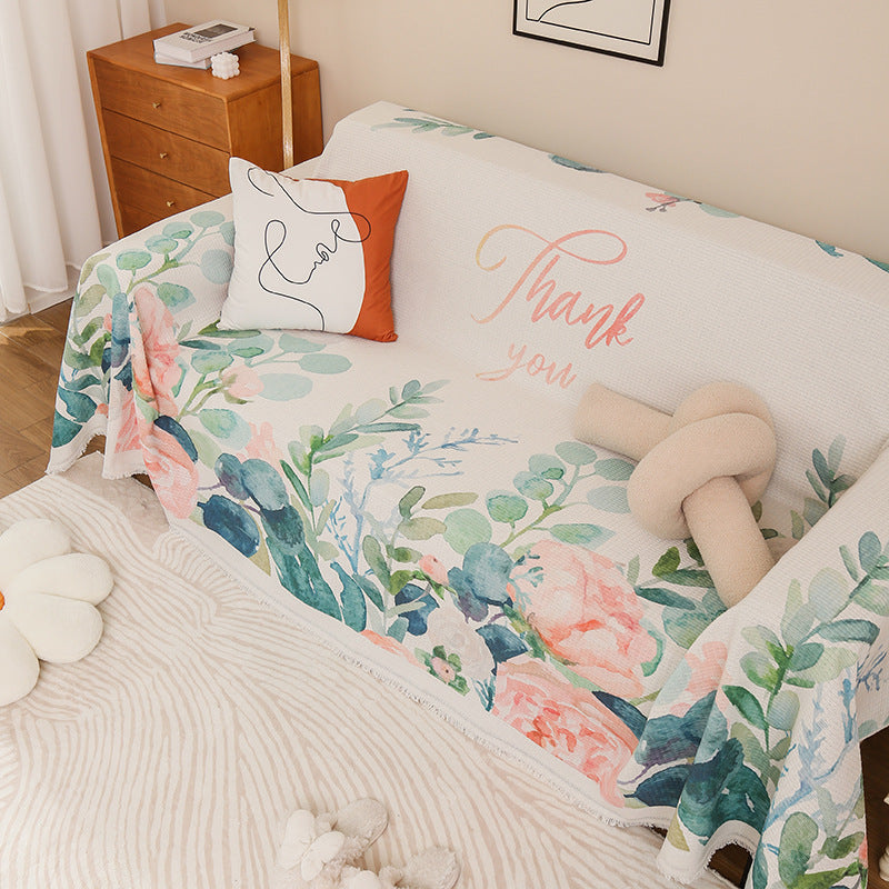 Soft Plush Bunny Pattern Throw Blanket
