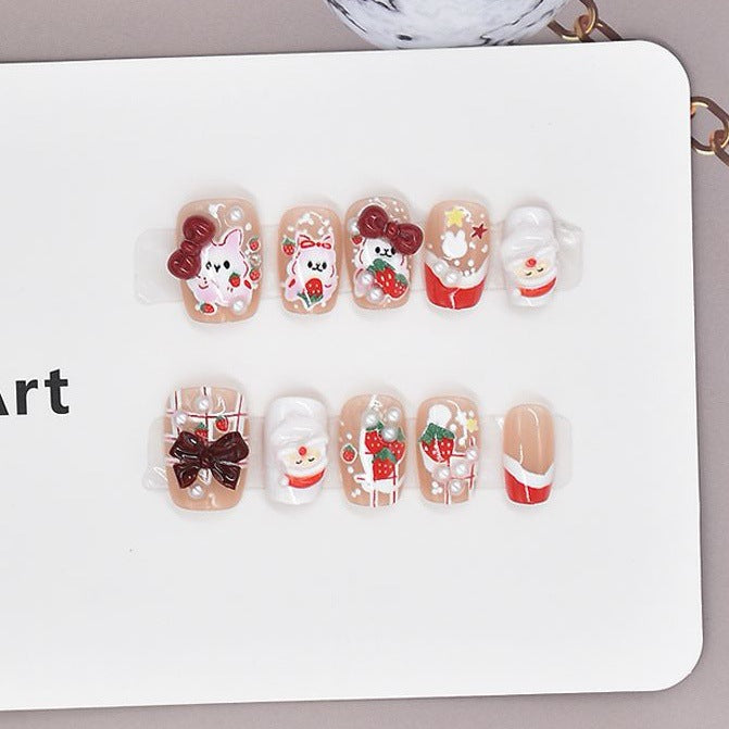Festive Character-Themed Press-On Nail Set Kalsten