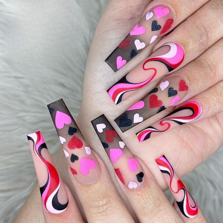 Creative Heart Pattern Art Nails Kalsten
