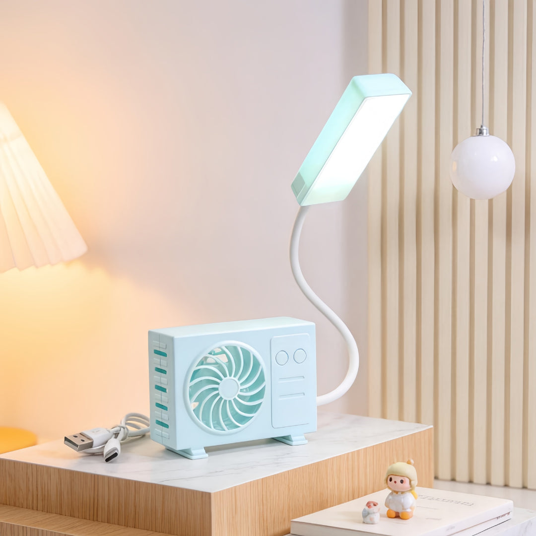 Women's table lamp with integrated USB fan Kalsten