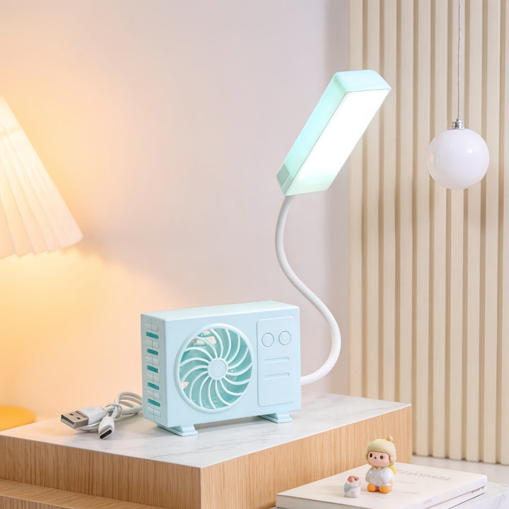 Women's table lamp with integrated USB fan Kalsten
