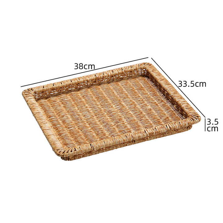 Unisex Rectangular Storage Basket made of braided rattan Kalsten