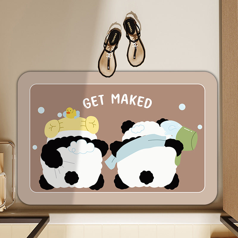 Playful Animal-Themed Bath Mat