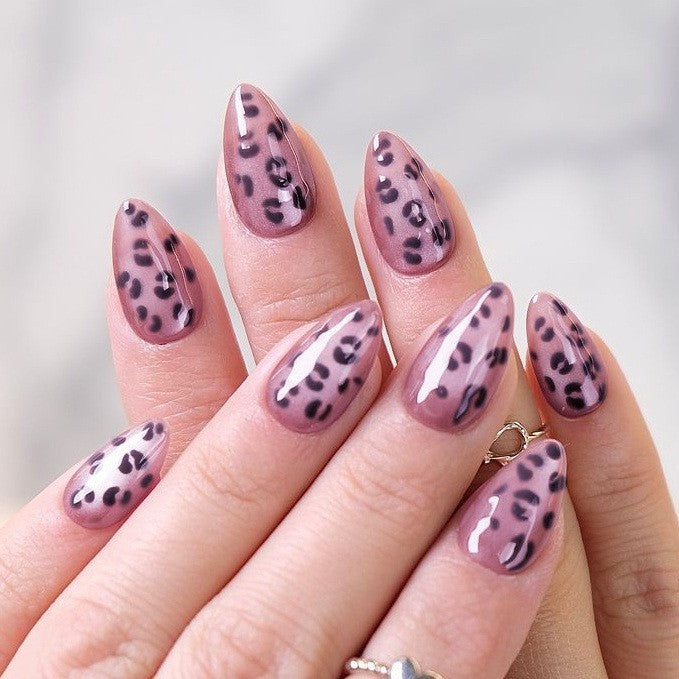Sculpted Leopard Print Press-On Nails Kalsten