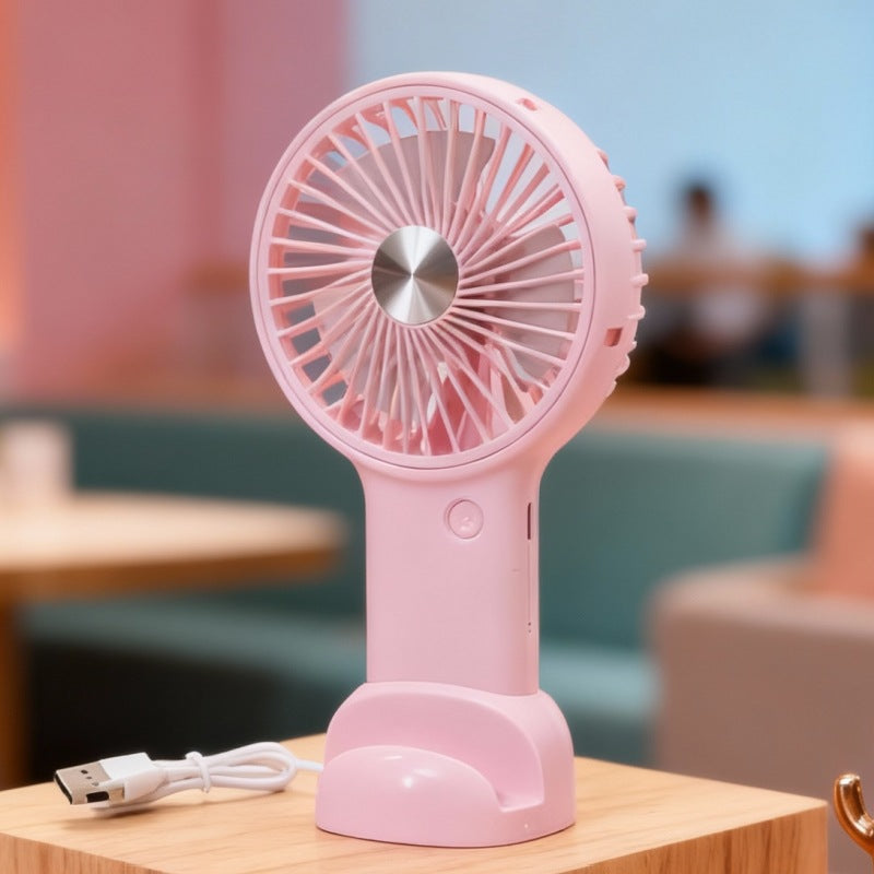 Women's Portable Handheld Fan with Powerful Battery and USB Charging Function Kalsten