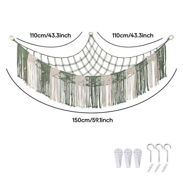 Bohemian Macramé Wall Storage Hammock