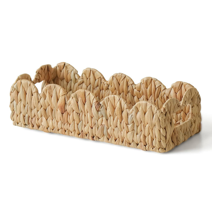 Handwoven storage basket with wave edge Kalsten