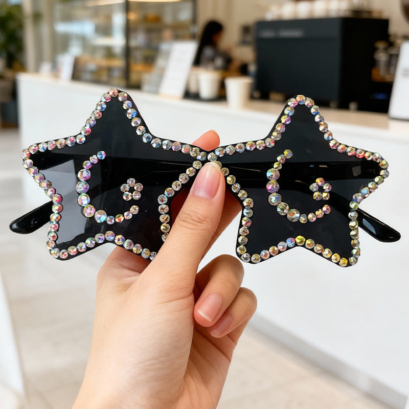 Star-Shaped Rhinestone Sunglasses Kalsten