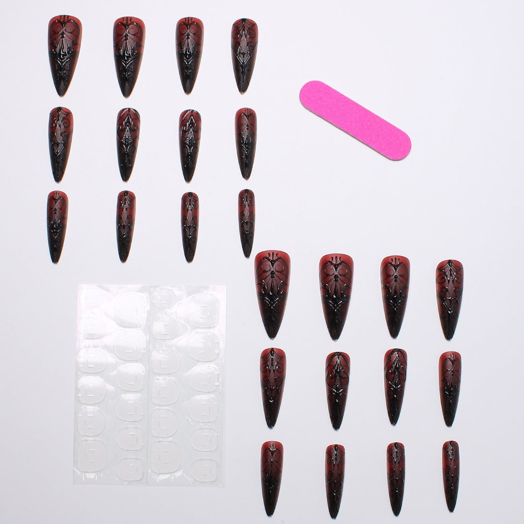 Artificial nail tips with Gothic design and filigree patterns Kalsten