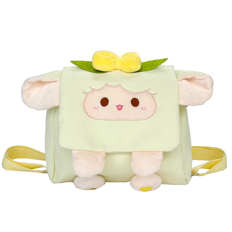 Plush Cartoon-Themed Mini Backpack