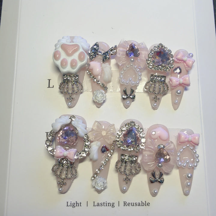 Decorative Rhinestone Hair Clips Set