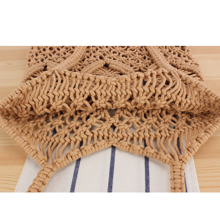 Macrame Tote Bag with Decorative Fringes Kalsten