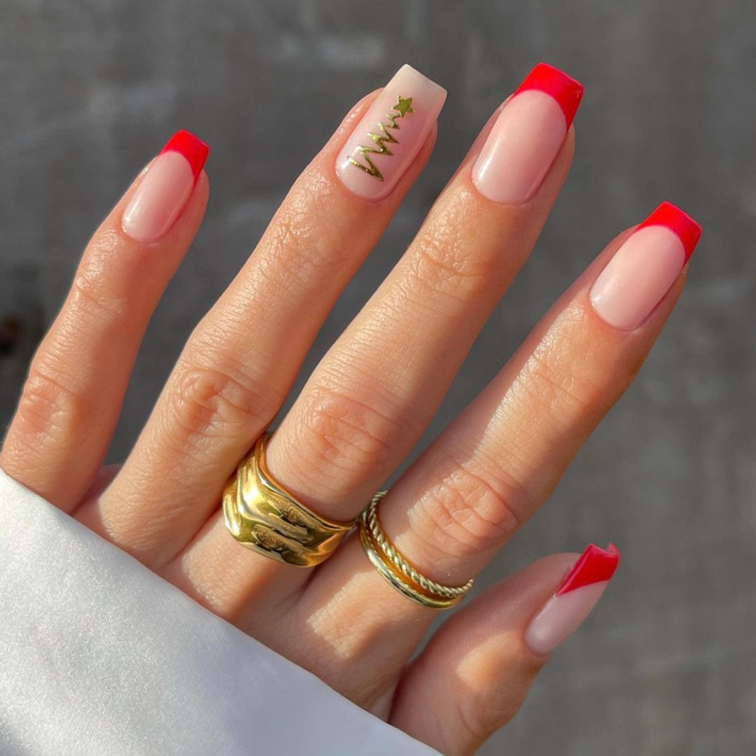 Elegant Stiletto Press-On Nail Set with Unique Design Kalsten