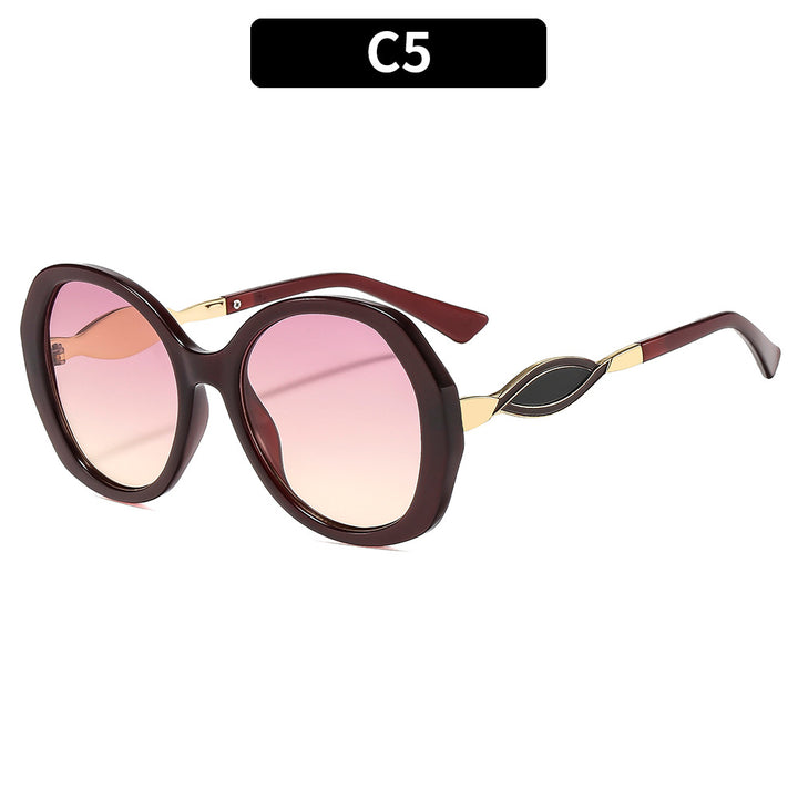 Oversized Geometric Shell Sunglasses Classic Style