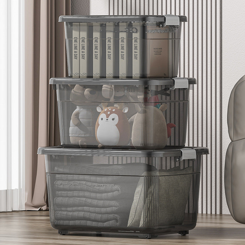 Unisex practical and stackable storage box with wheels Kalsten